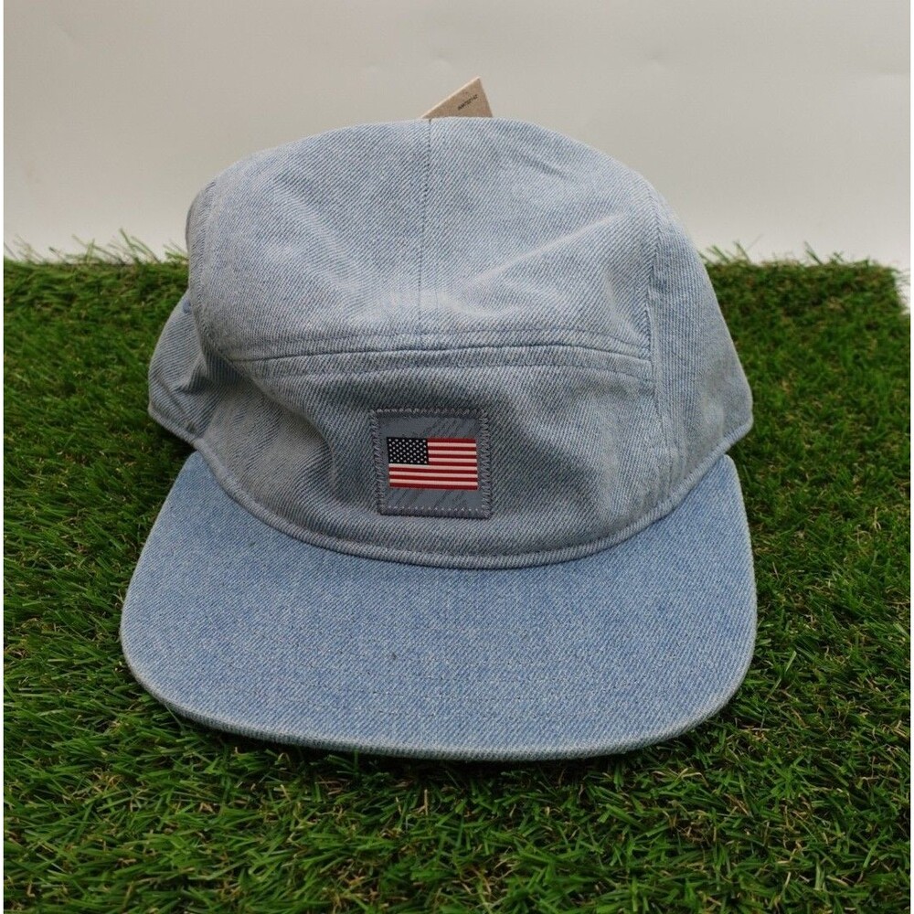 Nike Dri Fit USA Fly Cap Denim Hat American Flag Adult Size M / L FZ6304-493 NWT